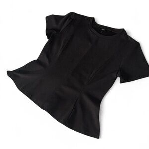 Women’s Ann Taylor Black Peplum Top Size M